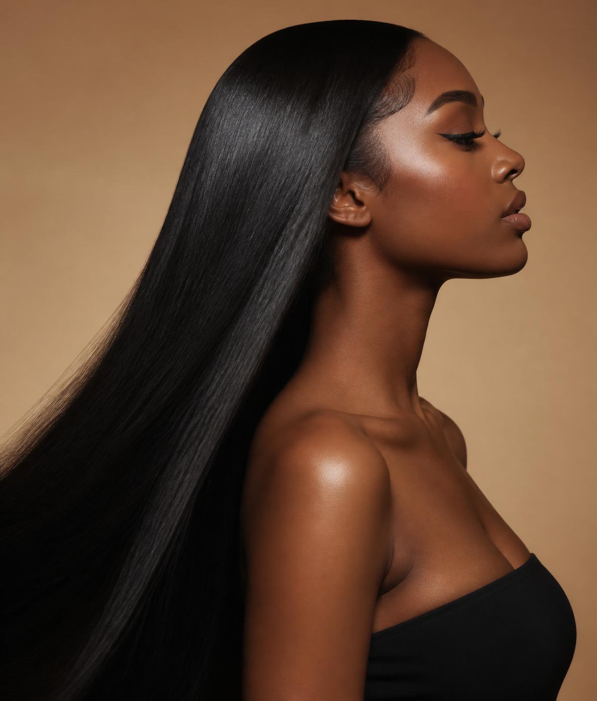 Silk-pressed luxury hair extensions