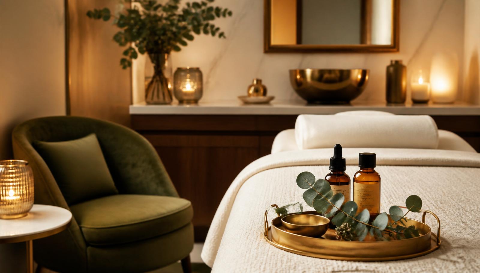 Serene treatment room at Riches Head Spa